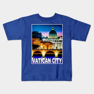 Vatican City The Holy See Travel and Tourism Vintage Poster Print Kids T-Shirt